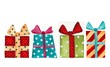 Illustrazione: Set of gift wraps. Watercolors on paper Set of gift wraps. Watercolors on paper