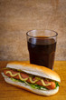hotdog and cola