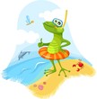 Vector: funny frog funny frog