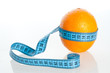 Orange Fruit with measurement