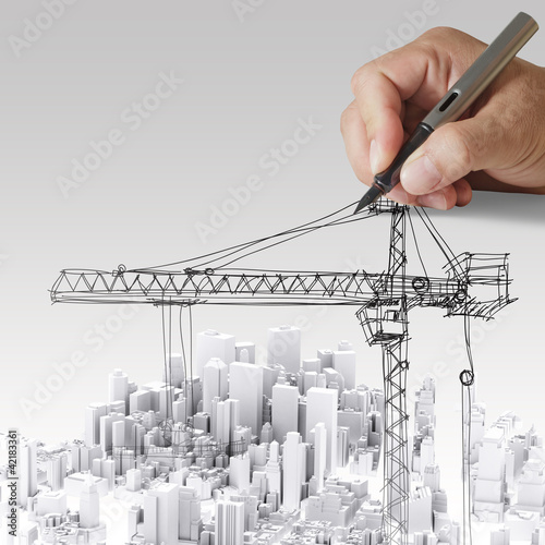 Illustration: building development concept building development concept