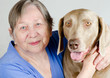 Senior woman and dog
