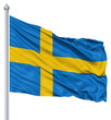 Waving flag of Sweden