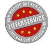 Schild graurot rund rt wmdfs LIEFERSERVICE