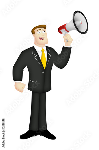Illustration: Man With Megaphone Man With Megaphone