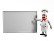 3d rendered illustration of a kitchen chef