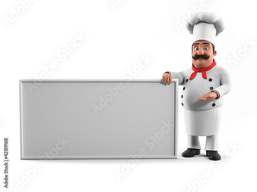 Illustration: 3d rendered illustration of a kitchen chef 3d rendered illustration of a kitchen chef