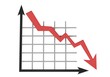 Business graph showing lose