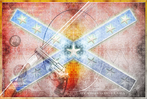 Illustration: Flag of confederate states Flag of confederate states
