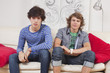 relaxed male teenagers
