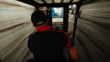 A forklift driver doing his job efficiently