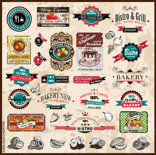 Vektor: Premium quality collection of Vintage Restaurant Premium quality collection of Vintage Restaurant