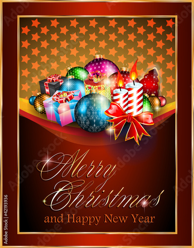 Vector: Merry Christmas Elegant Suggestive Background Merry Christmas Elegant Suggestive Background