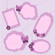 Set of cute purple tags