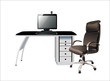 pc on table isolated on white background with clipping path