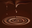 Flowing liquid chocolate background. Vector eps10 illustration