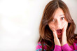 Alarmed woman