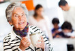 Old woman with a cup of tea