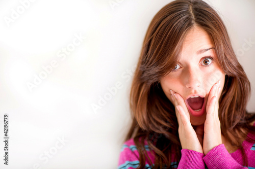 Photo: Alarmed woman Alarmed woman