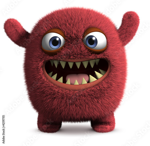 Illustrazione: cute furry monster cute furry monster