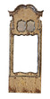 Empty picture wooden retro frame isolated on a white background