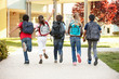 Schoolchildren at home time