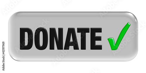 Illustration: Button grau Haken DONATE Button grau Haken DONATE