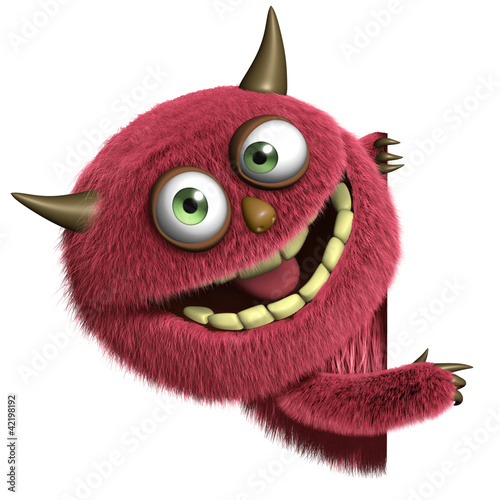 Illustration: cute furry alien cute furry alien