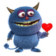 blue furry alien