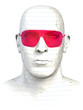 Blick durch Rosarote Brille