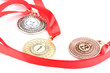 Three medals isolated on white