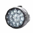 Black LED flashlight isolated on white background