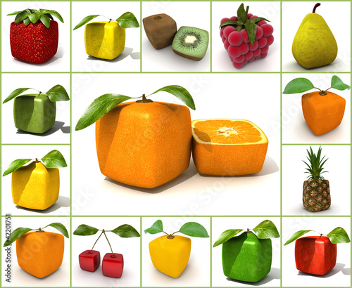 Illustrazione: Original fruit collage Original fruit collage