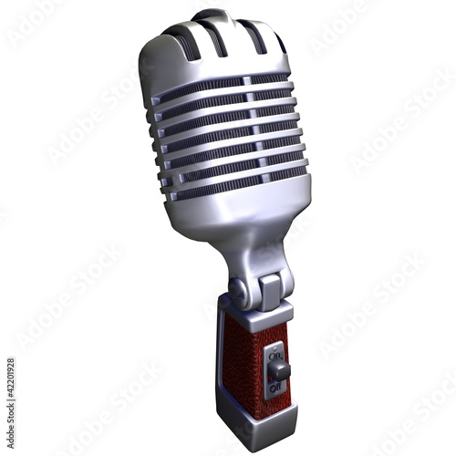 Illustration: Vintage microphone Vintage microphone