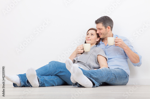 Photo: mann und frau trinken tee mann und frau trinken tee