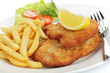 Schweineschnitzel Wiener Art mit Pommes frites