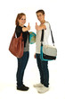 Teenager mit Schultaschen