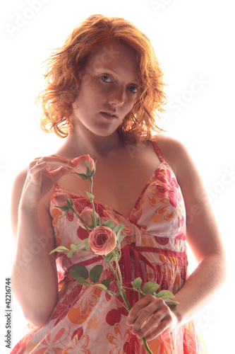 Photo: Frau mit Rose Frau mit Rose