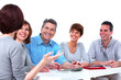 Group of business people working.