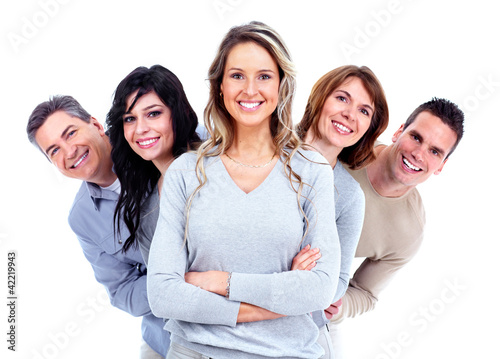 Foto: Group of happy people. Group of happy people.