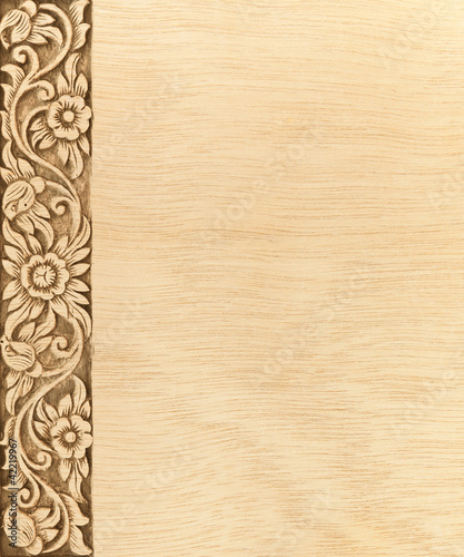 Photo: flower carved frame flower carved frame