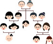 Vector Icons: Family Tree, A diagram on a genealogical tree