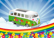 Flower power - retro van