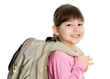 Schoolgirl with backpack