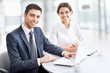 Business people working on their business project
