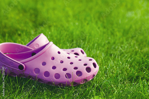 Photo: flip-flops on the lawn flip-flops on the lawn