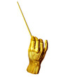 Illustrazione: Gesture of a conductor-hand position Gesture of a conductor-hand position