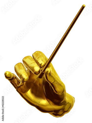 Illustrazione: Gesture of a conductor-hand position Gesture of a conductor-hand position