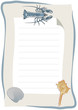 Vector: Menu page layout with pictures of fish Menu page layout with pictures of fish