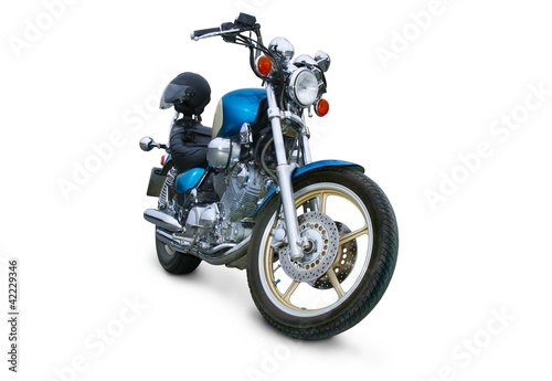 Photo: brilliant motorcycle on white background brilliant motorcycle on white background